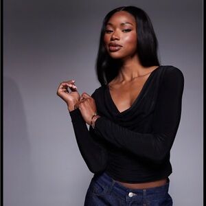 Free people long sleeve dip neck long sleeve